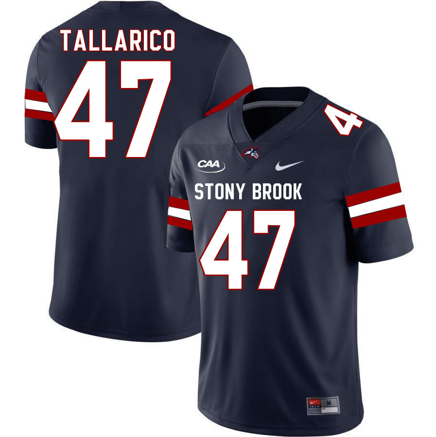 Stony Brook Seawolves #47 Ross Tallarico College Football Jerseys Stitched Sale-Navy